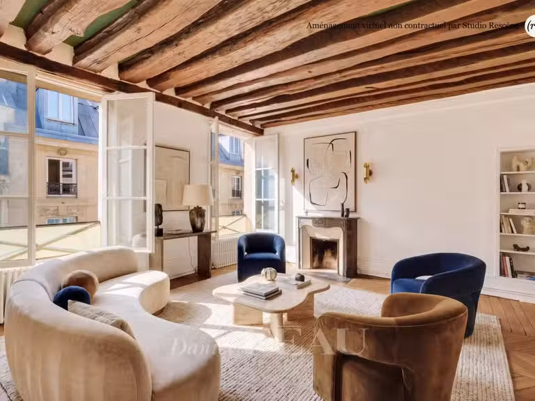 Appartement Paris 4e - 2 chambres - 89m²