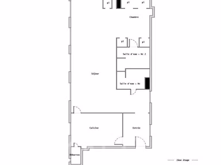 Appartement Paris 4e - 1 chambre - 80m²