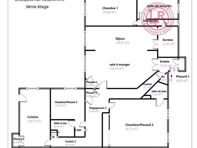 Appartement Paris 4e - 3 chambres - 138m²