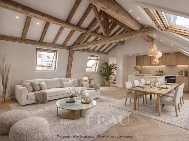 Appartement Paris 4e - 1 chambre - 94m²