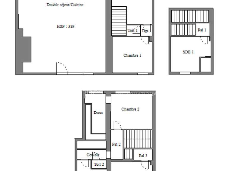 Appartement Paris 4e - 3 chambres - 176m²