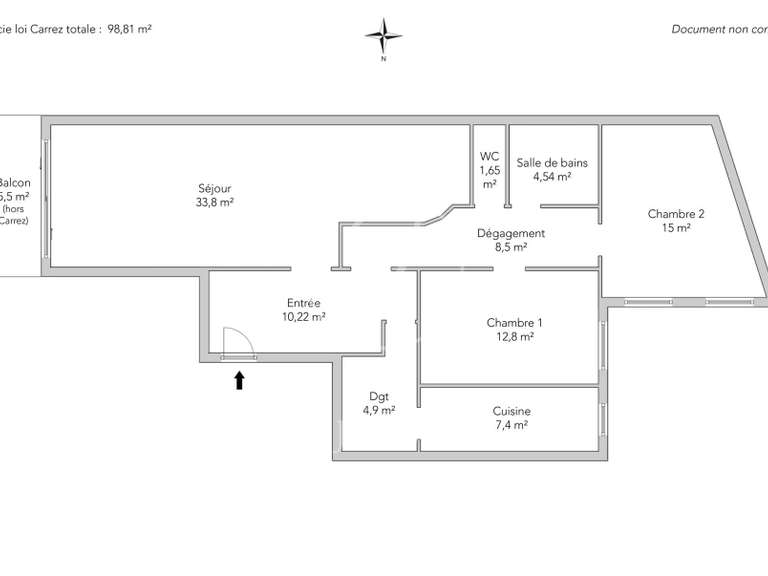 Appartement Paris 5e - 2 chambres - 99m²