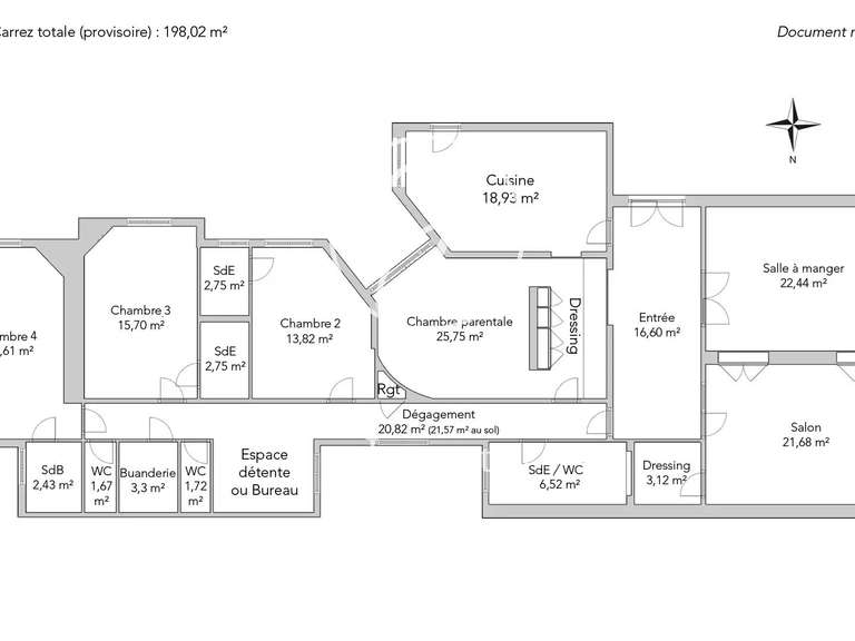 Appartement Paris 5e - 4 chambres - 198m²