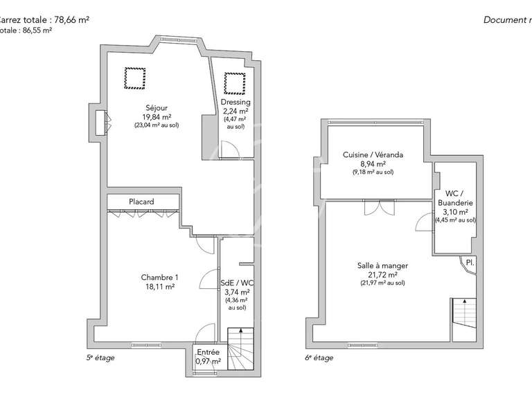 Appartement Paris 6e - 2 chambres - 86m²