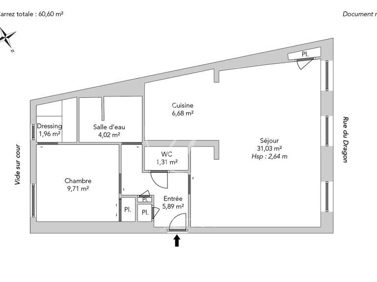Apartment Paris 6e - 1 bedroom - 60m²