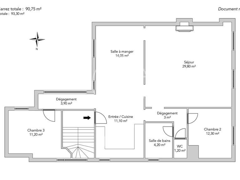 Appartement Paris 6e - 2 chambres - 93m²