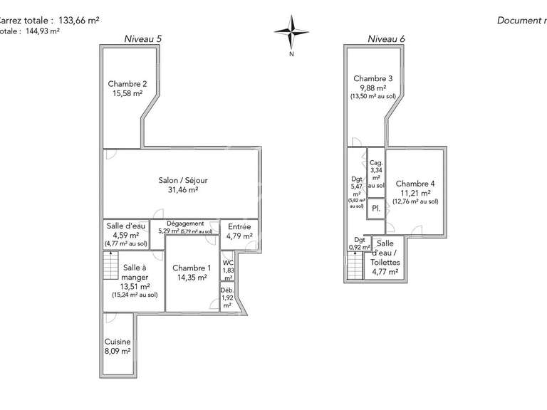 Appartement Paris 6e - 5 chambres - 144m²