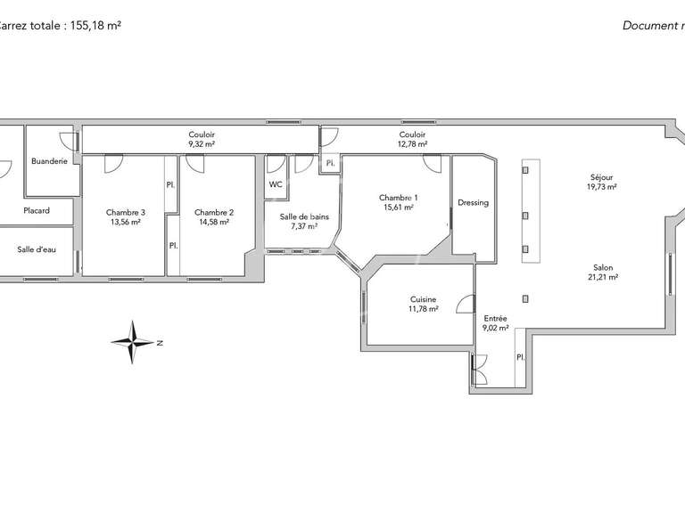 Appartement Paris 6e - 3 chambres - 156m²