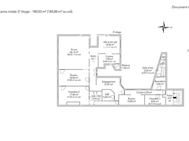 Appartement Paris 6e - 3 chambres - 184m²