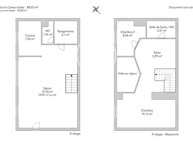 Appartement Paris 6e - 2 chambres - 90m²