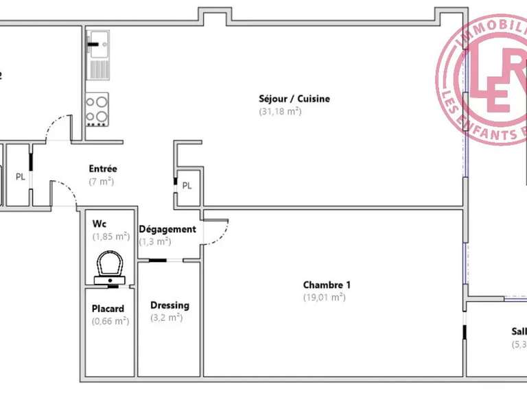 Appartement Paris 6e - 2 chambres - 85m²