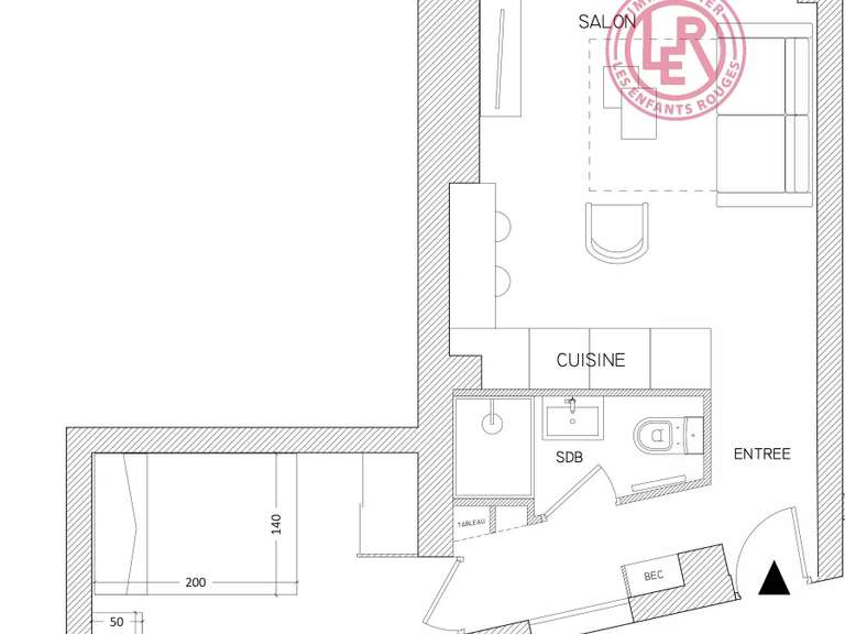 Appartement Paris 6e - 1 chambre - 28m²