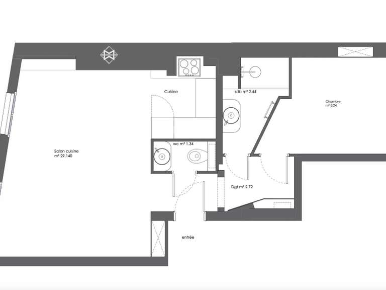 Apartment Paris 6e - 1 bedroom - 43m²