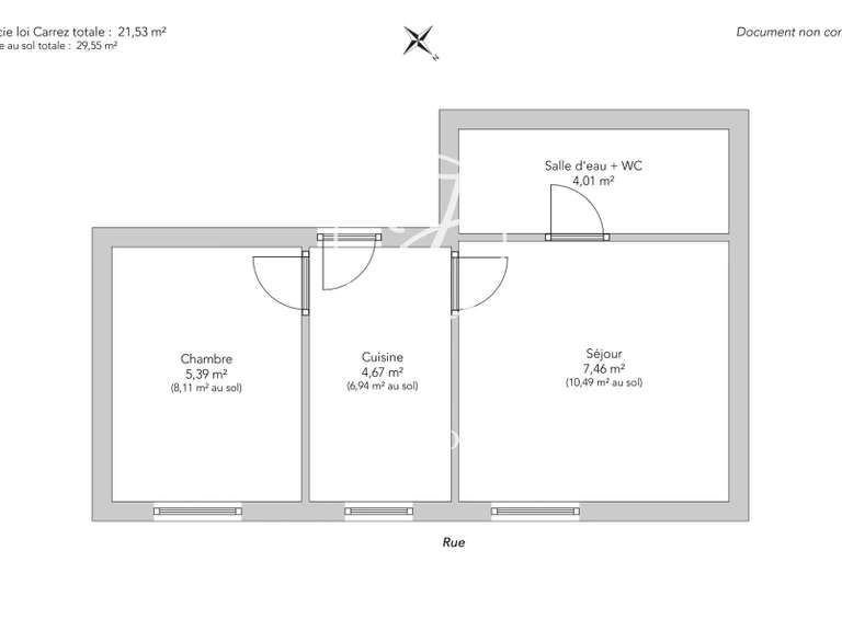 Appartement Paris 6e - 1 chambre - 29m²