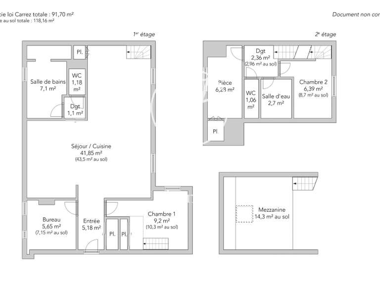 Appartement Paris 6e - 3 chambres - 118m²