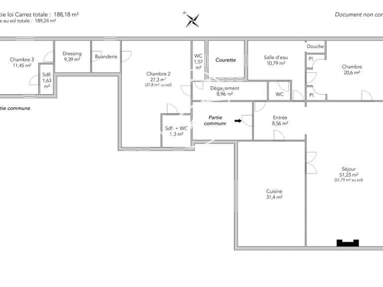Appartement Paris 6e - 3 chambres - 189m²