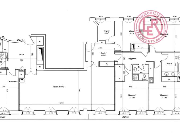 Appartement Paris 6e - 4 chambres - 208m²