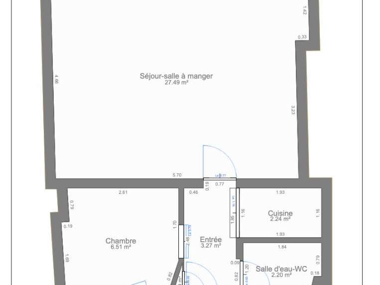 Appartement Paris 6e - 1 chambre - 42m²