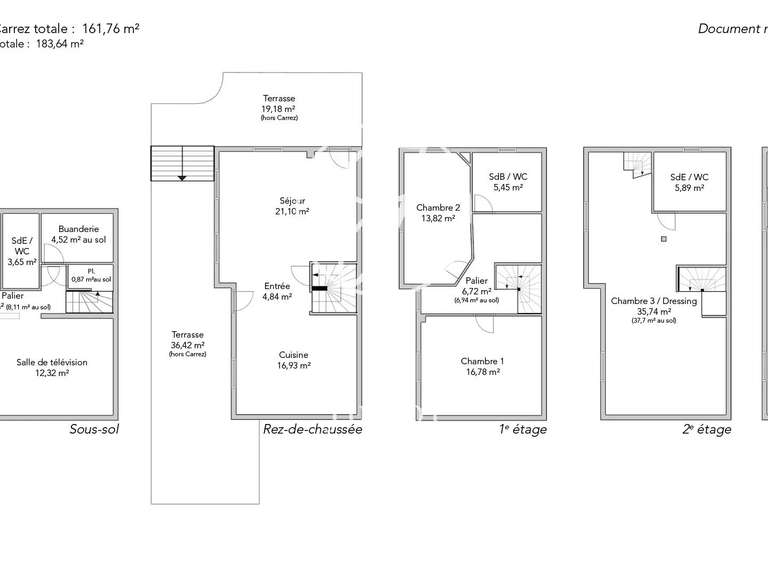 Maison Paris 6e - 5 chambres - 183m²