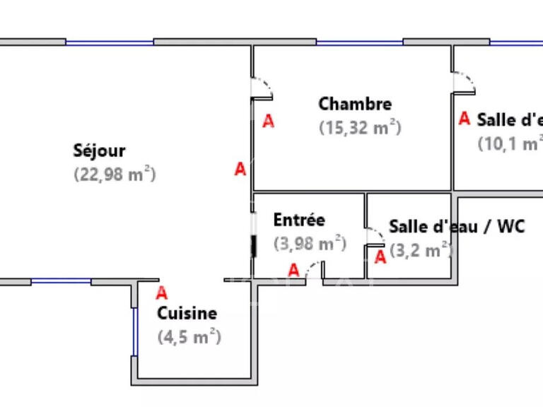 Appartement Paris 7e - 1 chambre - 60m²
