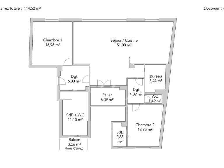 Appartement Paris 7e - 2 chambres - 120m²