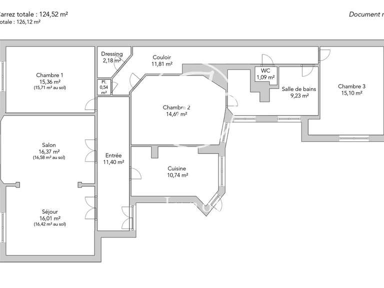 Appartement Paris 7e - 3 chambres - 124m²