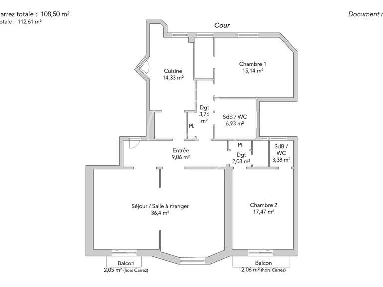 Apartment Paris 7e - 2 bedrooms - 112m²