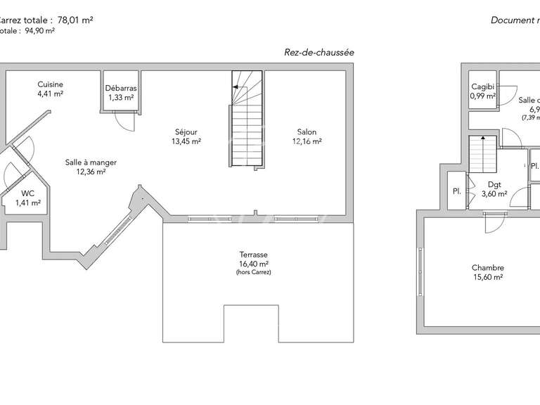 Appartement Paris 7e - 1 chambre - 94m²