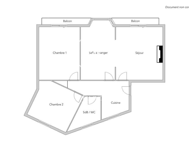 Appartement Paris 7e - 2 chambres - 71m²