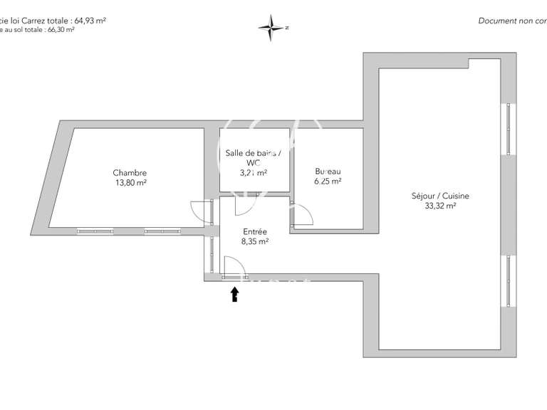 Appartement Paris 7e - 1 chambre - 66m²