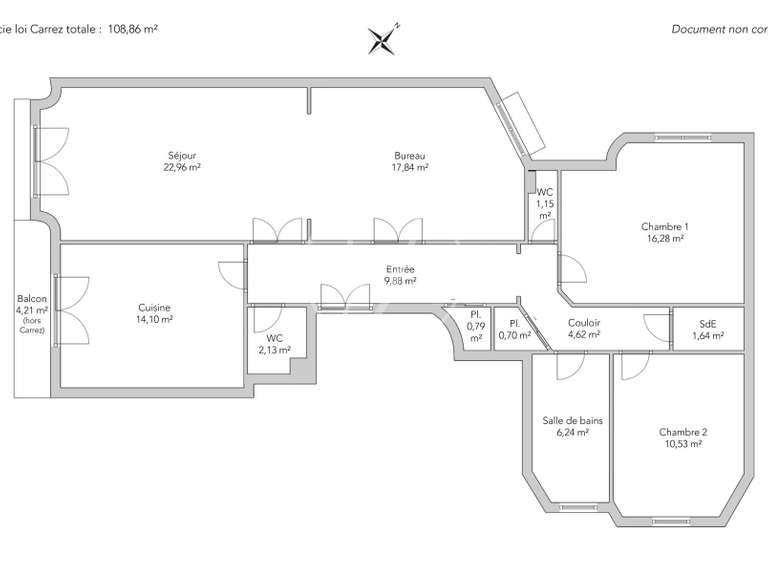 Appartement Paris 7e - 3 chambres - 125m²
