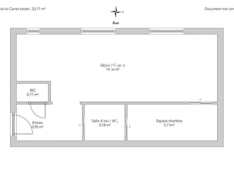 Appartement Paris 7e - 1 chambre - 23m²