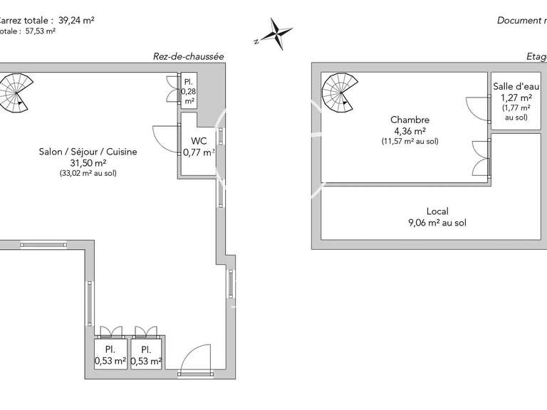 Appartement Paris 7e - 1 chambre - 57m²