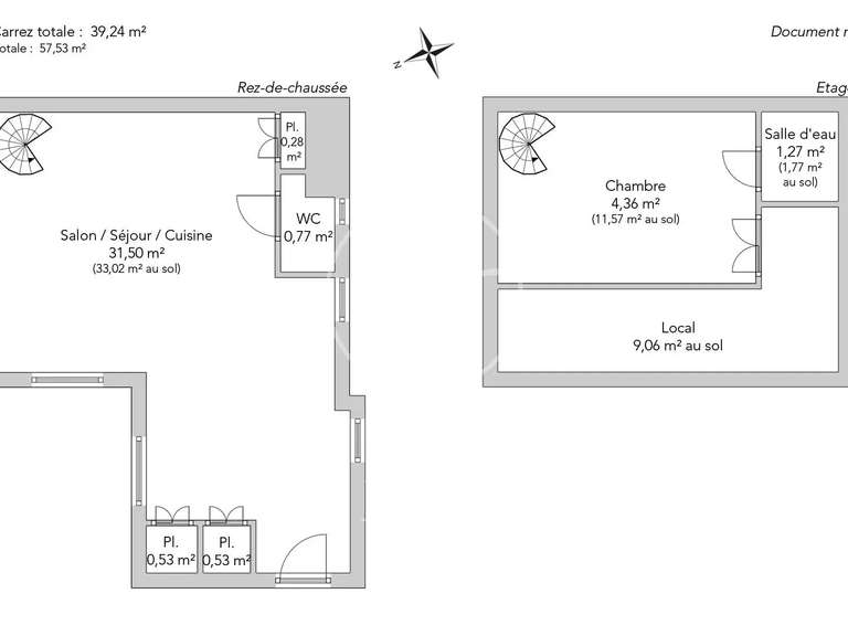 Appartement Paris 7e - 1 chambre - 57m²