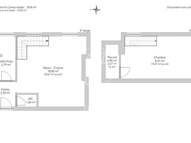 Appartement Paris 7e - 1 chambre - 43m²