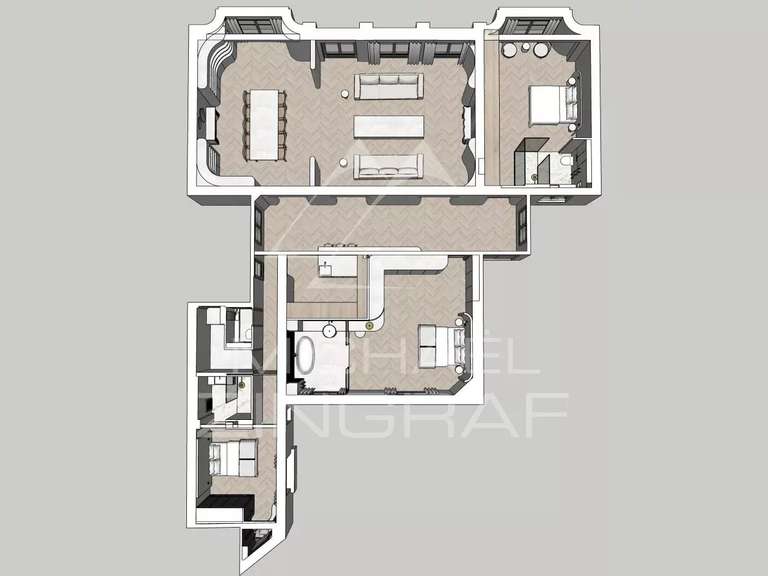 Appartement Paris 7e - 3 chambres - 191m²