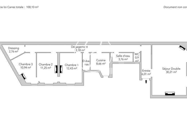 Appartement Paris 7e - 4 chambres - 100m²