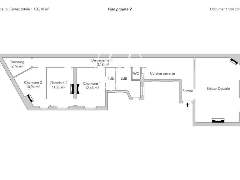 Appartement Paris 7e - 4 chambres - 100m²