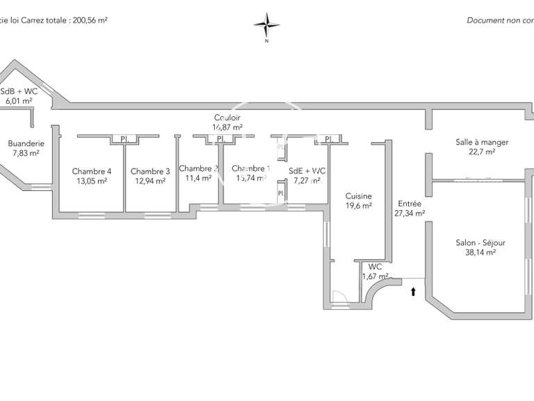 Appartement Paris 7e - 4 chambres - 200m²