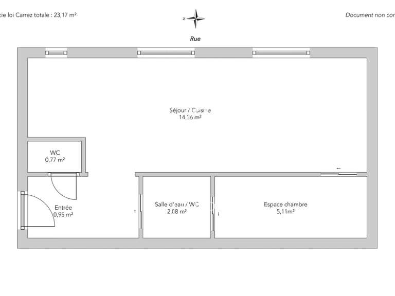 Appartement Paris 7e - 1 chambre - 23m²