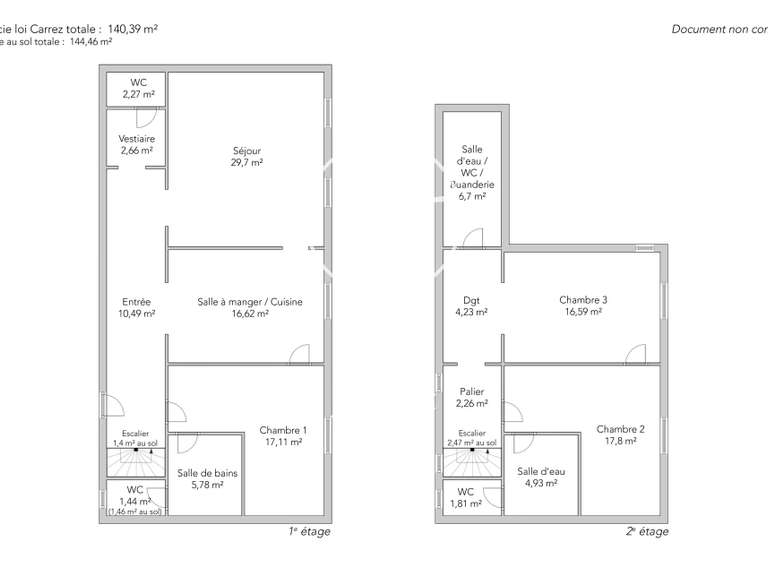 Appartement Paris 7e - 3 chambres - 144m²