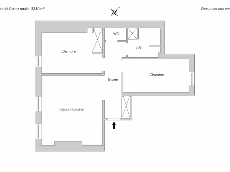 Appartement Paris 7e - 2 chambres - 52m²