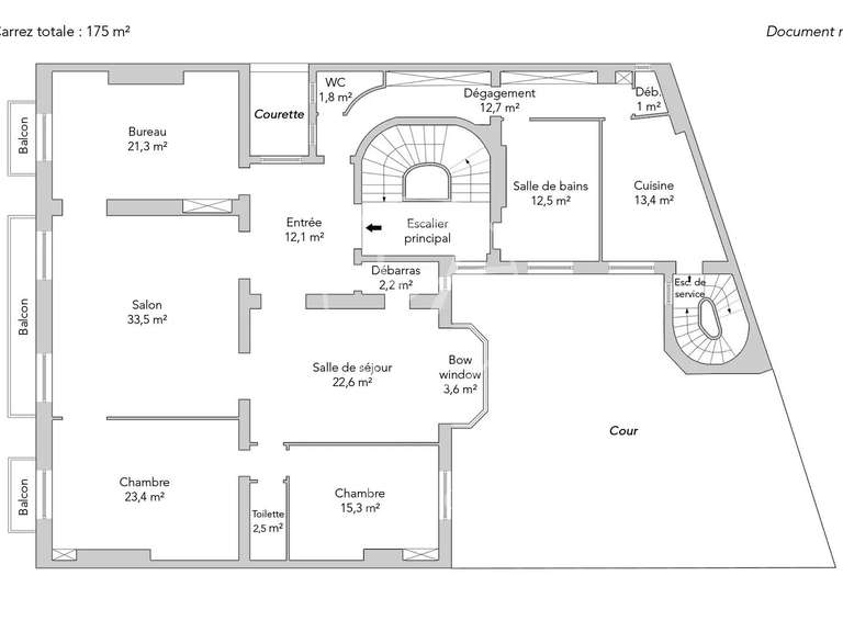 Appartement Paris 8e - 4 chambres - 176m²