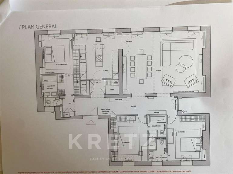 Appartement Paris 8e - 3 chambres - 160m²