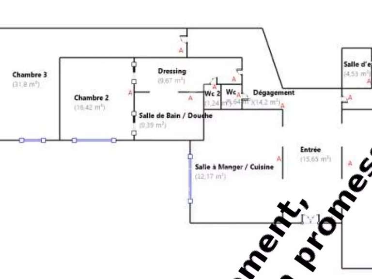 Appartement Paris 8e - 3 chambres - 232m²