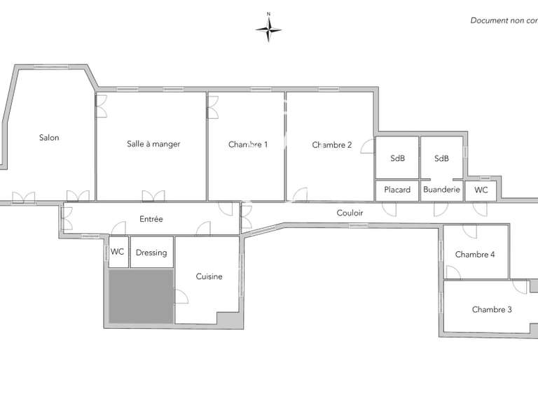 Appartement Paris 8e - 4 chambres - 176m²