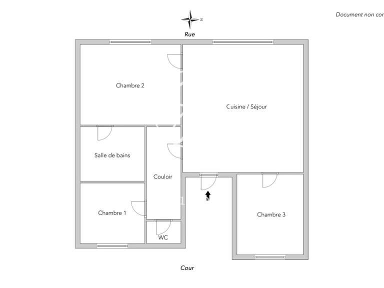 Appartement Paris 8e - 3 chambres - 78m²