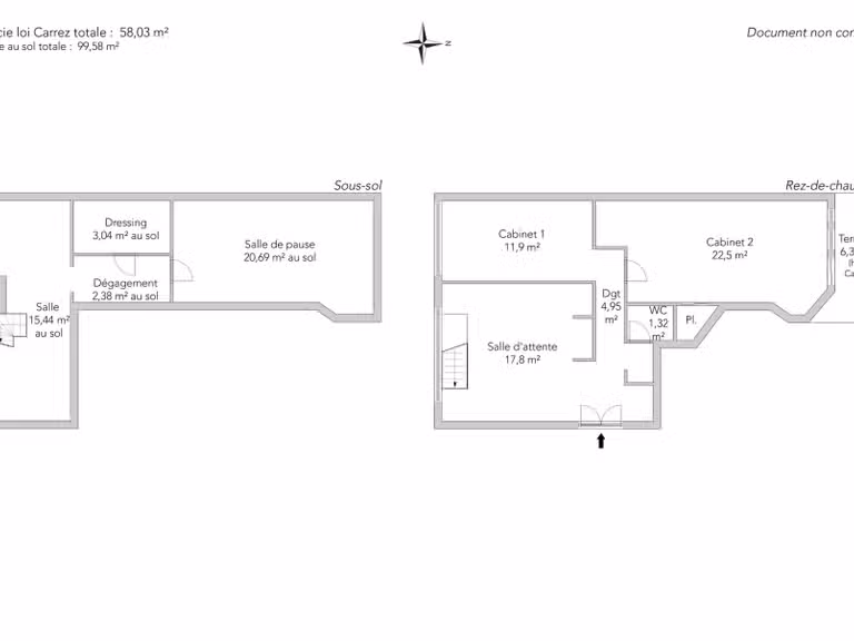 Appartement Paris 8e - 2 chambres - 99m²