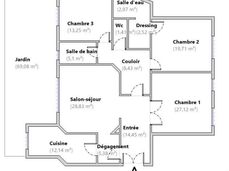 Appartement Paris 9e - 3 chambres - 142m²
