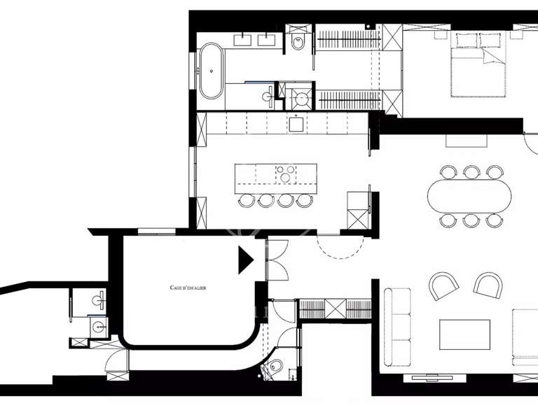 Appartement Paris 9e - 2 chambres - 107m²